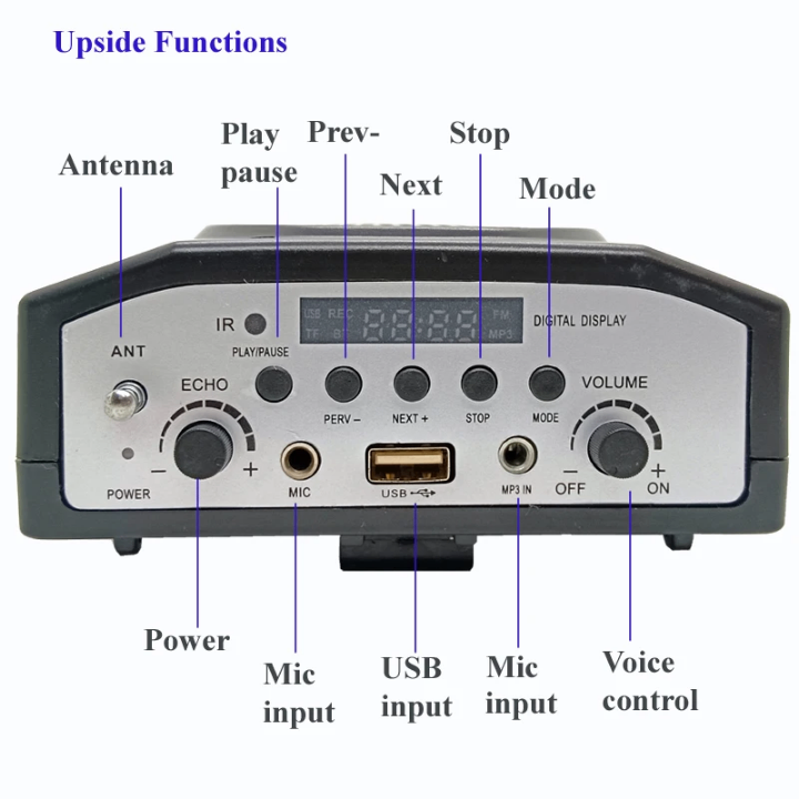 Amplificateur portable avec micro