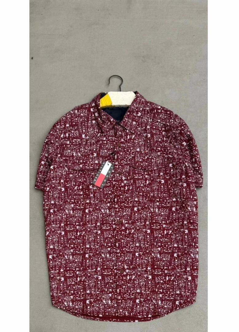 Chemise homme imprimé rouge