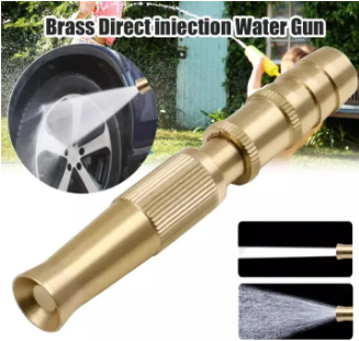 Garden brass Adjustable spray Hose Nozzle High pressure straight copper for car wash watering flower garden hose