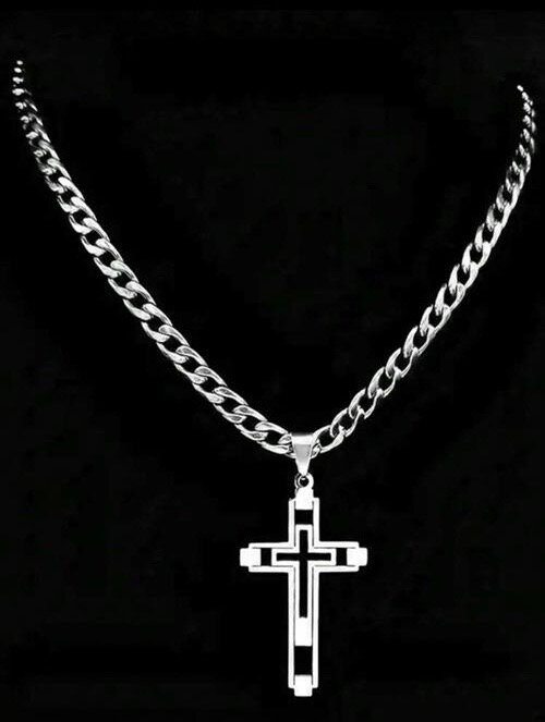 Collier croix élégant argent