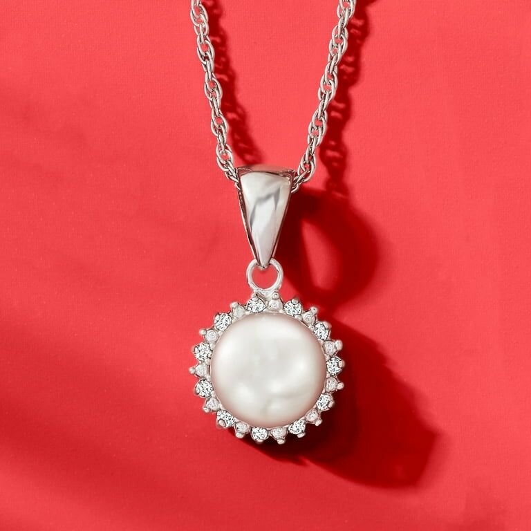Pearl Stone chain pendant