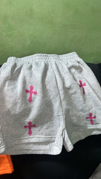 Shorts en coton avec croix