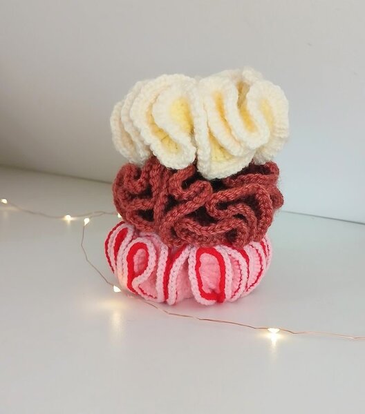 Chouchous en crochet colorés