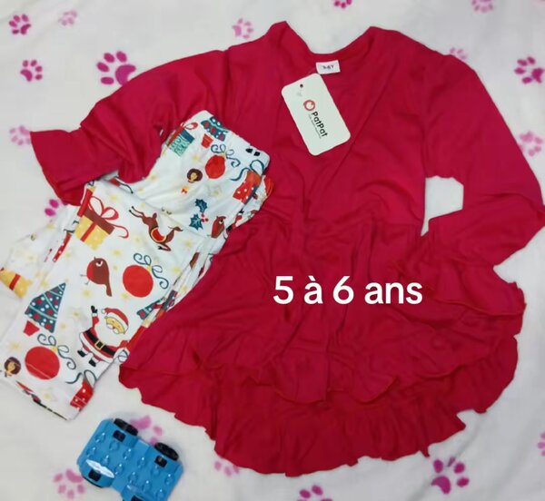 Pyjama Enfant Noël 5-6 Ans