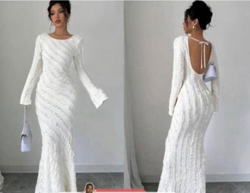 Robe longue en maille élégante