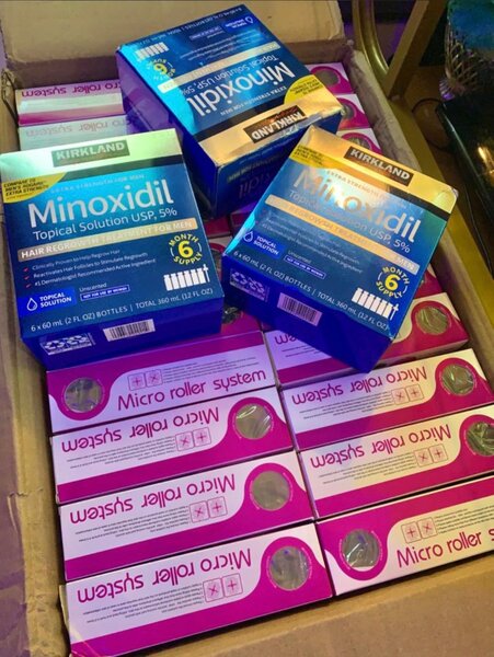 ORIGINAL KIRKLAND MINOXIDIL AND DERMA ROLLER