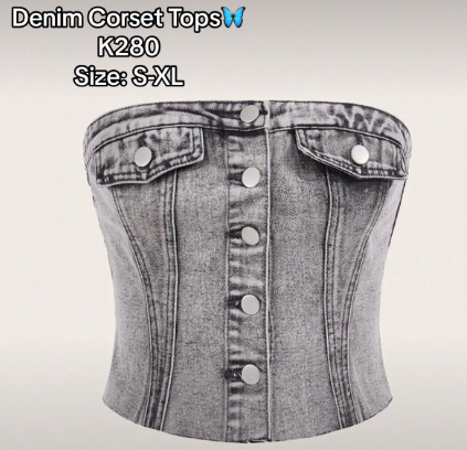 denim corset tops