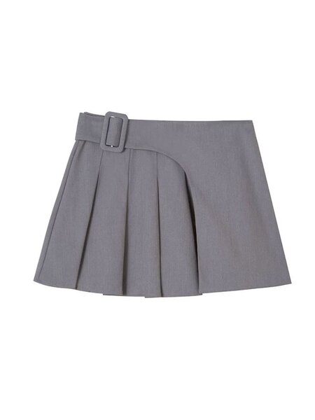 Jupe plissée grise élégante