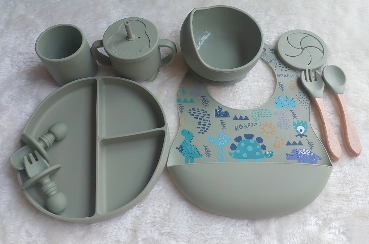 Ensemble d'assiettes alimentaires en silicone