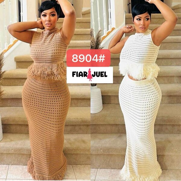 Complet  en crochet élégante