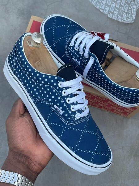 Baskets en toile bleu unisexe