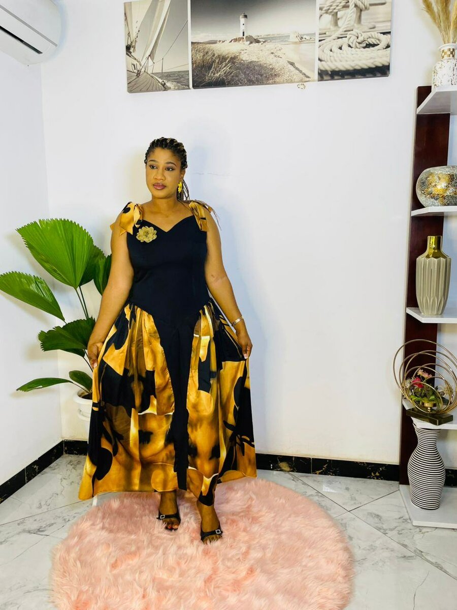 Robe longue élégante imprimée