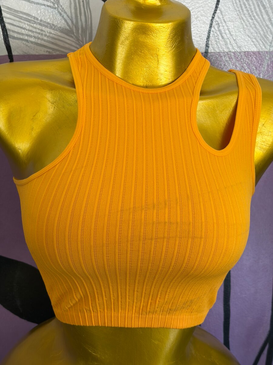 Top court en maille pour femme