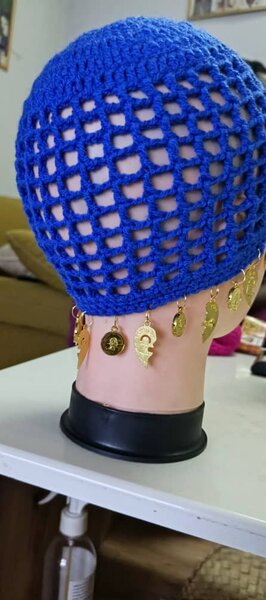 Chapeau Crochet Bleu Bohème