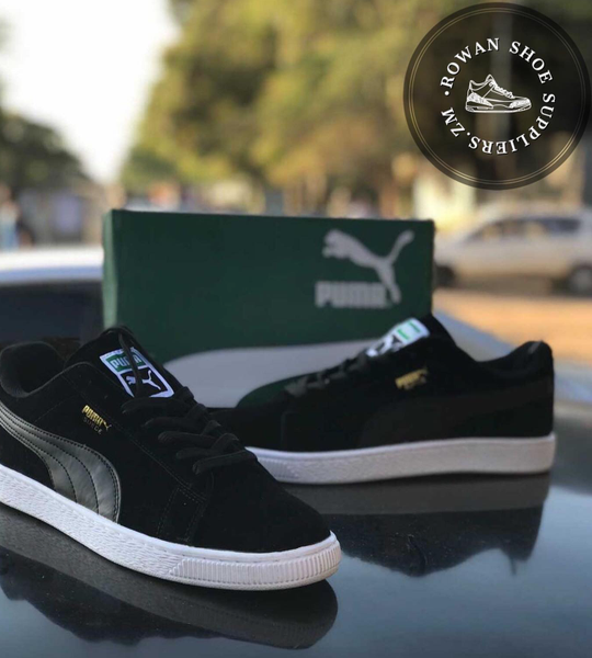 Suede PUMA black sneakers size 6-10