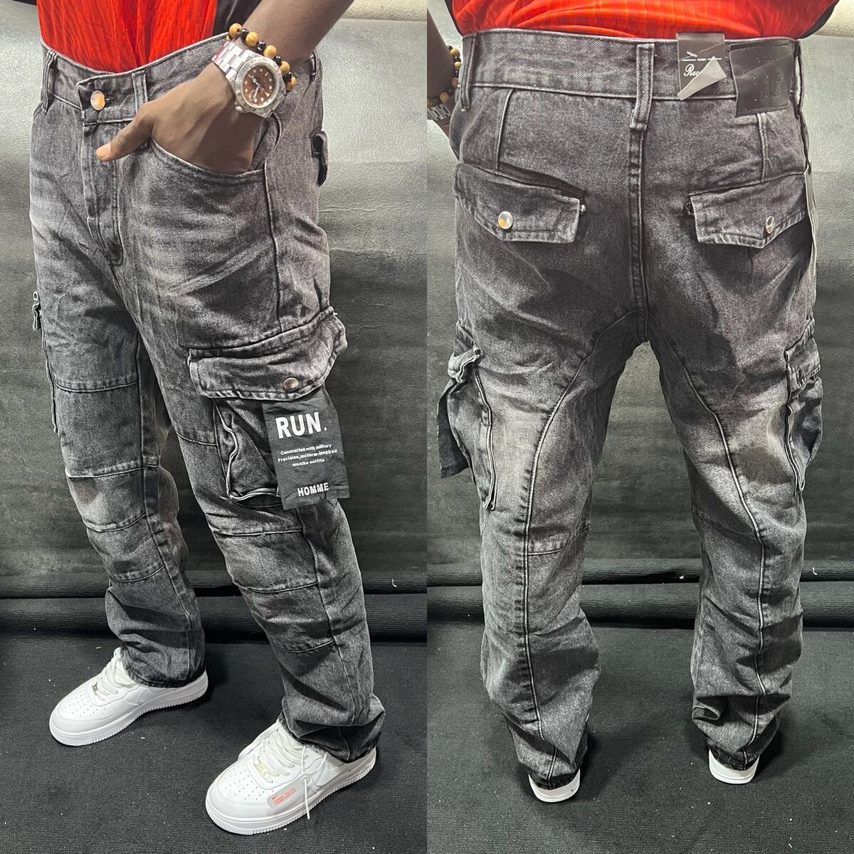 Jean cargo design unique