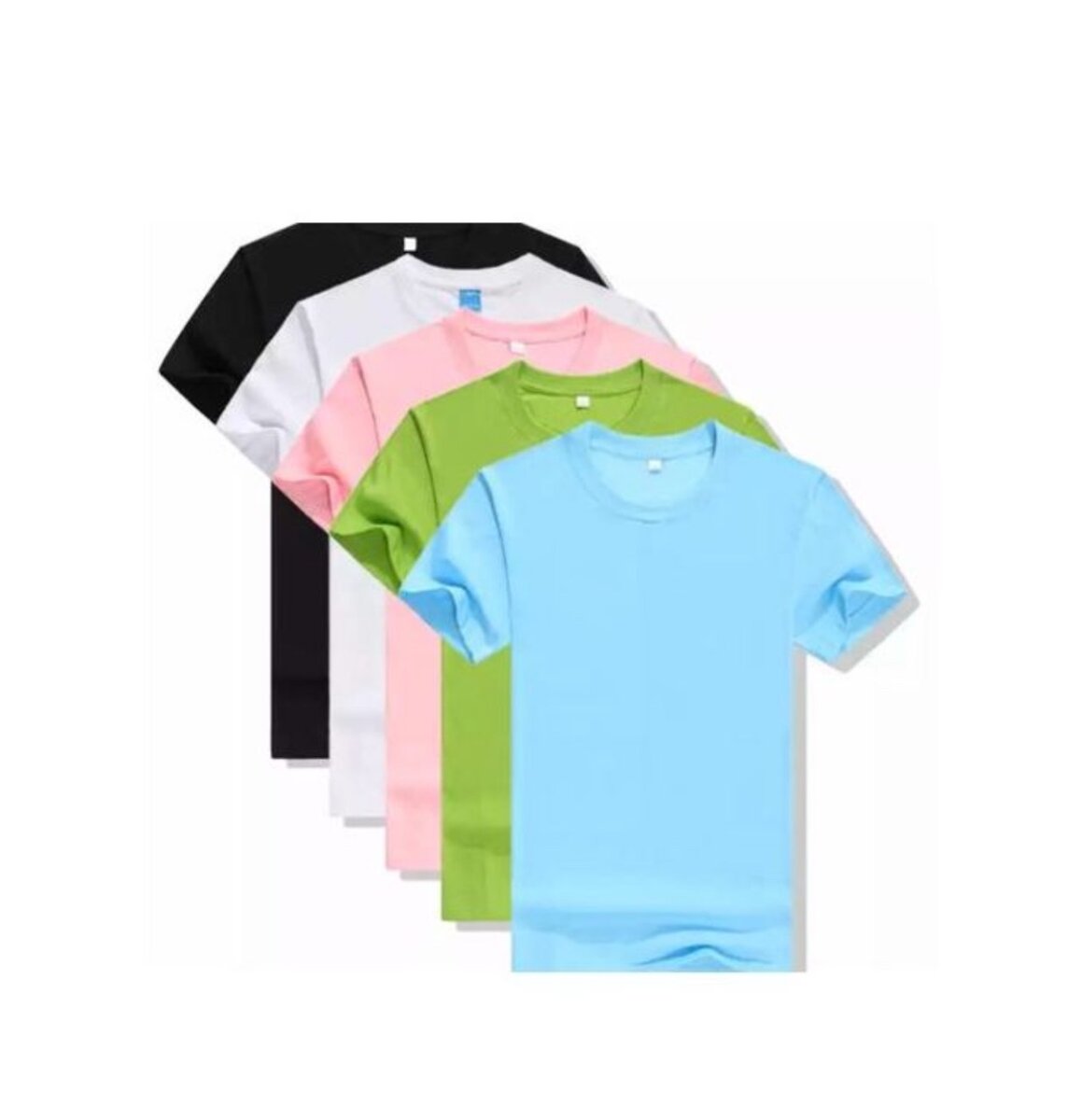 Bundle of 5 Round Neck T-Shirts - Multicolour