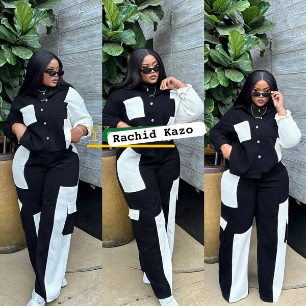 Ensemble élégant noir et blanc