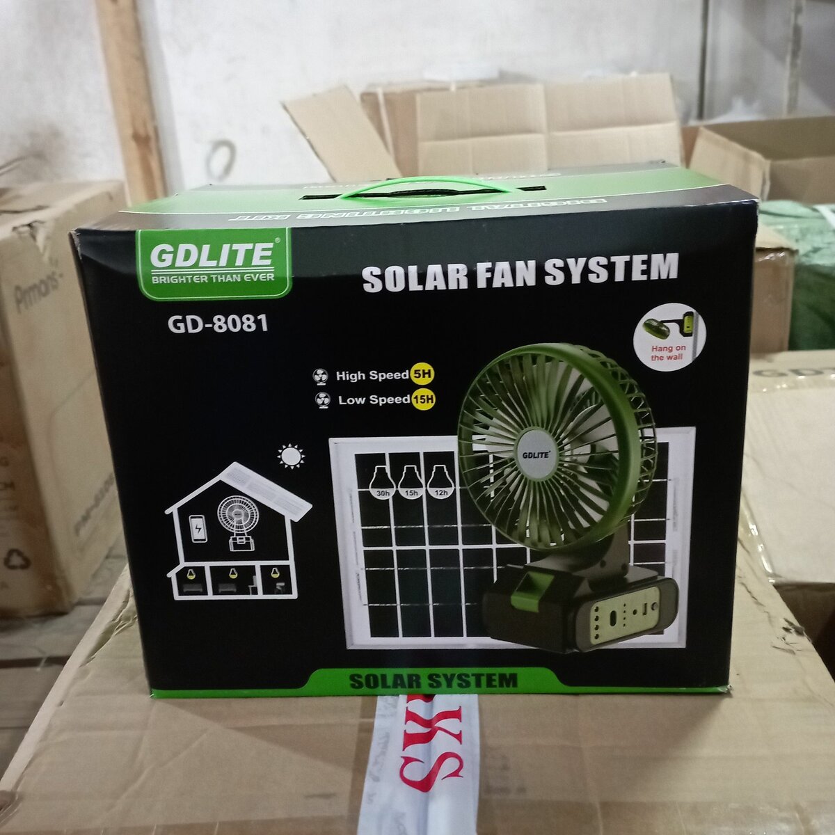 Coling sysytem solar fan