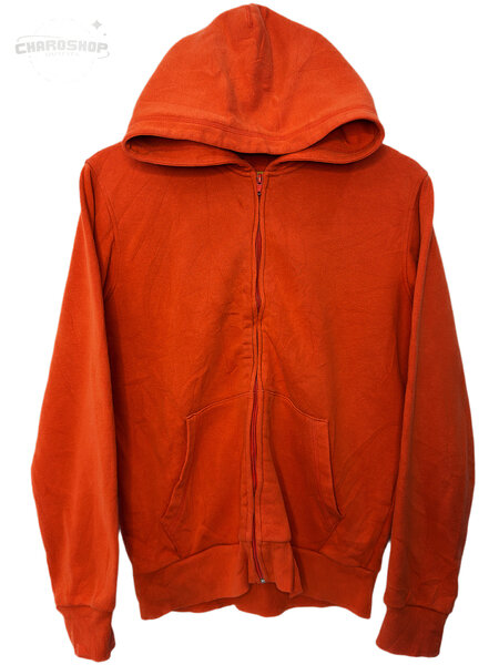 Hoodie zippé orange unisexe