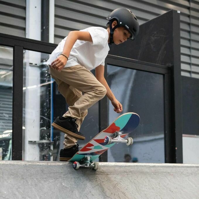 PLANCHE DE SKATE ENFANT 8 - 12 ANS CP100 MID GEOMETRIC TAILL