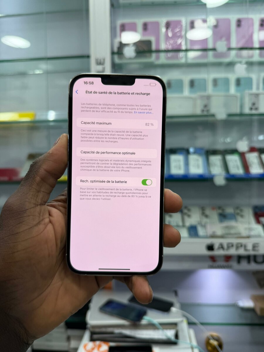 13 pro max 128 Go message batt