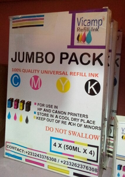 VICAMP UNIVERSAL PRINTER REFILL INK - JUMBO PACK
