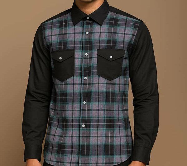 Chemise à carreaux élégante homme