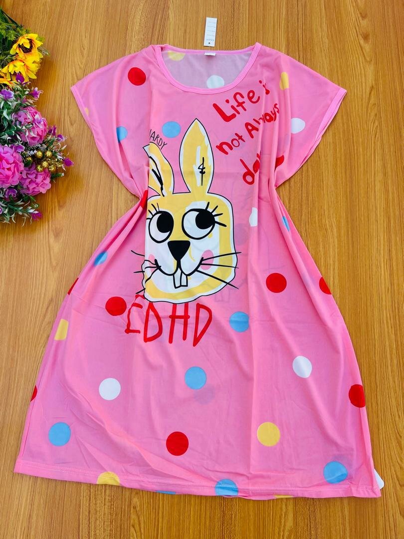 Long cartoon straight gown
