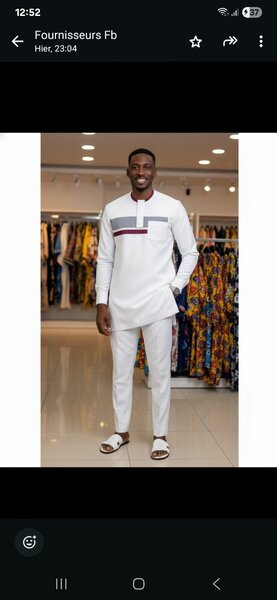 Ensemble Africain Homme Élégant