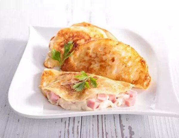 Crêpes au jambon et fromage