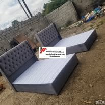 custom made bed with a high base