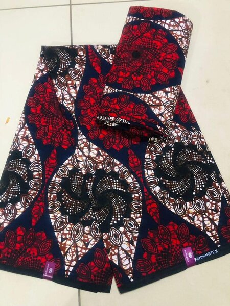 Cotton fabric with 6 yards print red