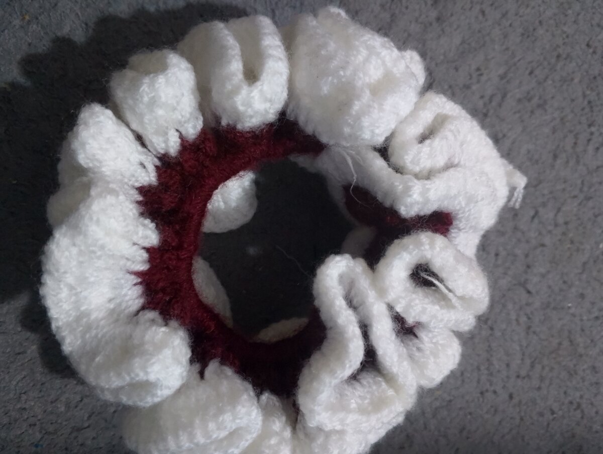 Chouchou en laine rouge +rouge