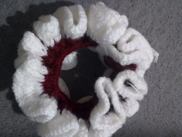 Chouchou en laine rouge +rouge