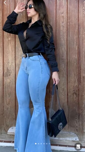 Jean évasé taille haute