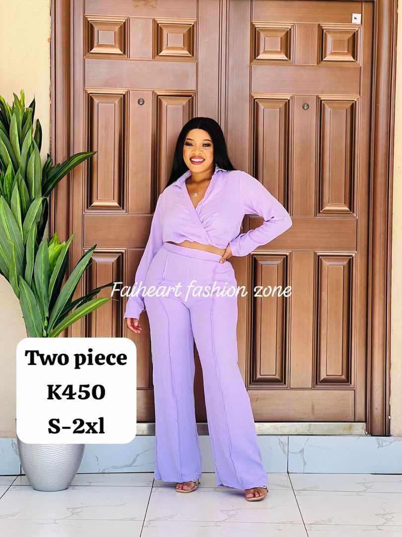 Women's set, lilac long-sleeved shirt and trousers   S-2xl