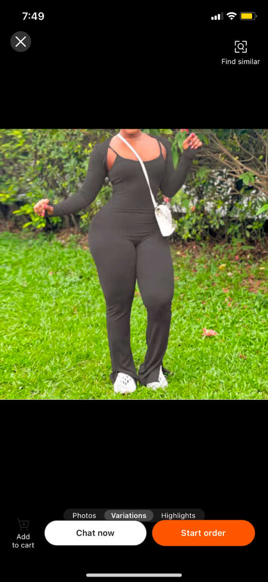 Two piece jumpsuit and top