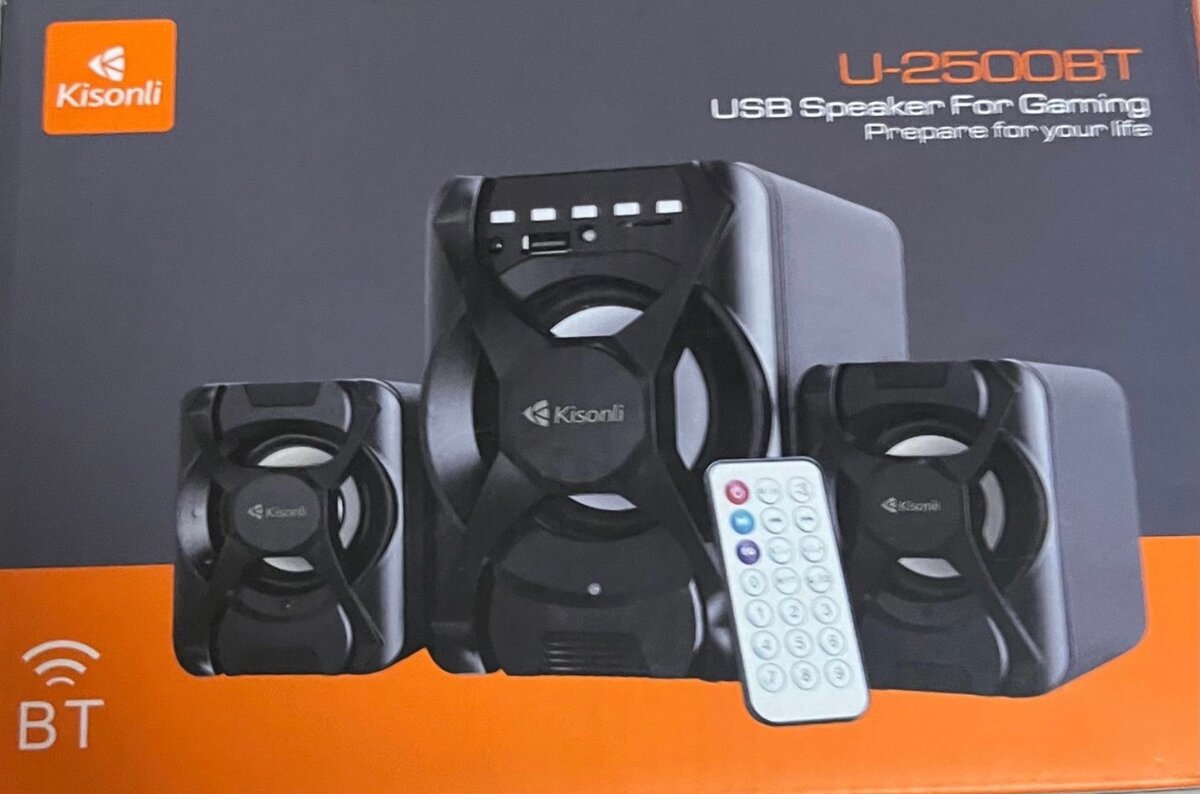 Kisonli BAFFLE MINI CHAINE POUR ORDI AVEC BLUETOOTH PORT USB