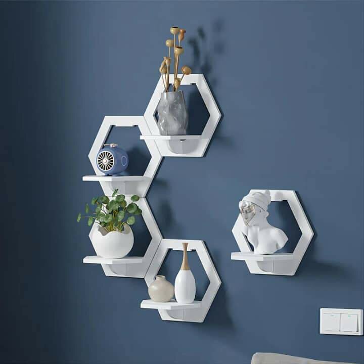 Étagère Murale Hexagonale Design