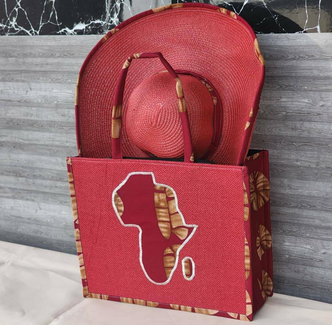 Ensemble Chapeau et Sac Africain