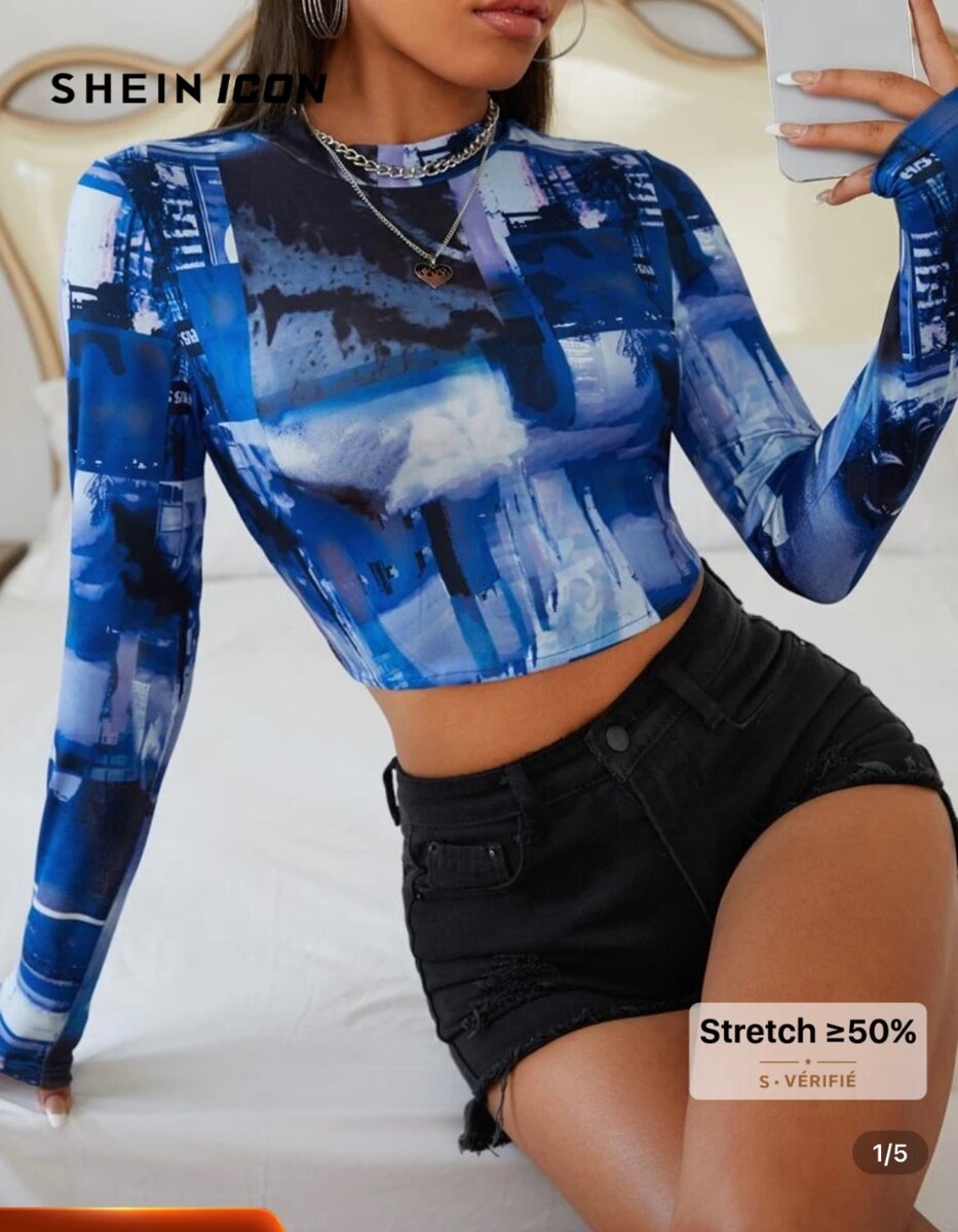 Top court à manches longues