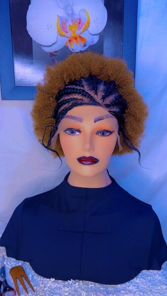 Braided hair / wigcap braided / hair wigcap /braids