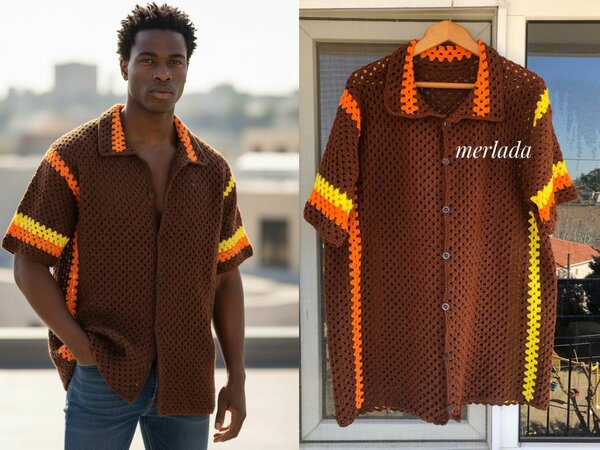 Chemise crochet unisexe