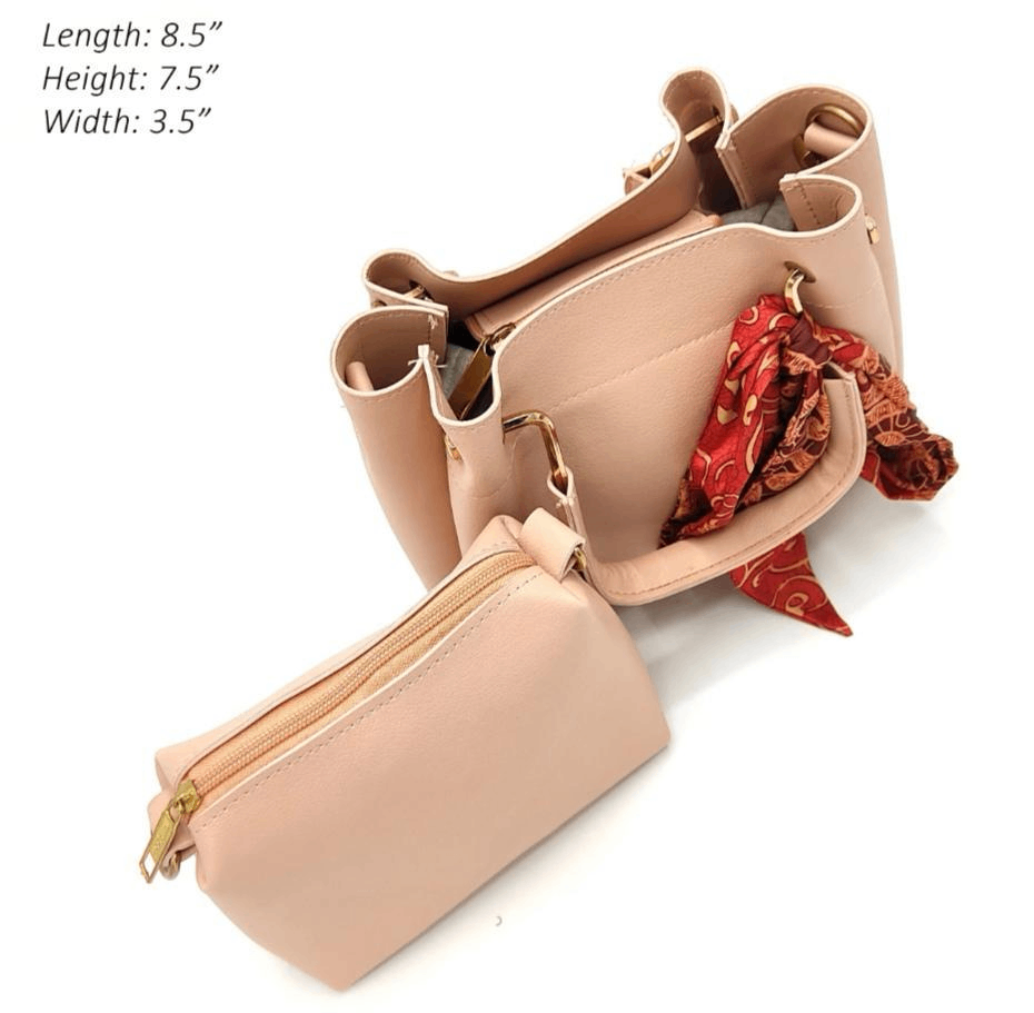 Ladies handbag pinkish shade(2 PCs)
