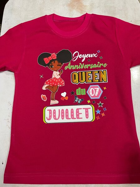T-shirt enfant anniversaire personnalisée