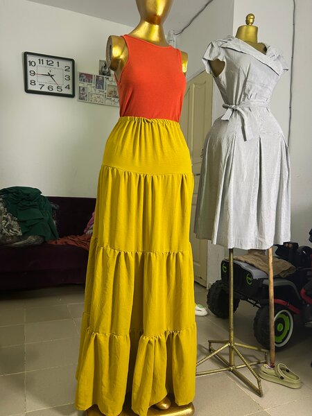 Robe Longue Bicolore Été