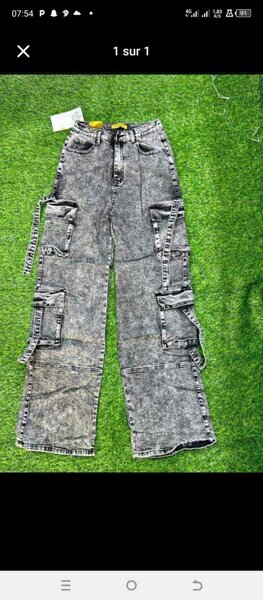 Jeans cargo femme style ample