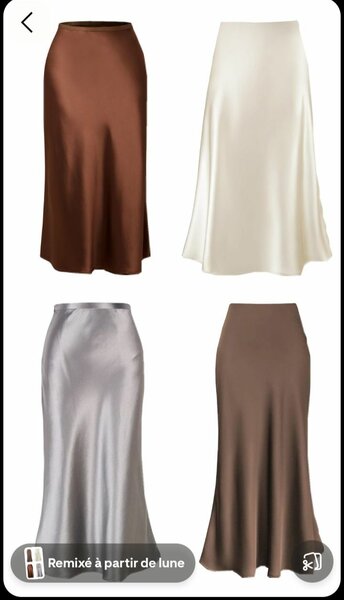 Jupe en satin élégante