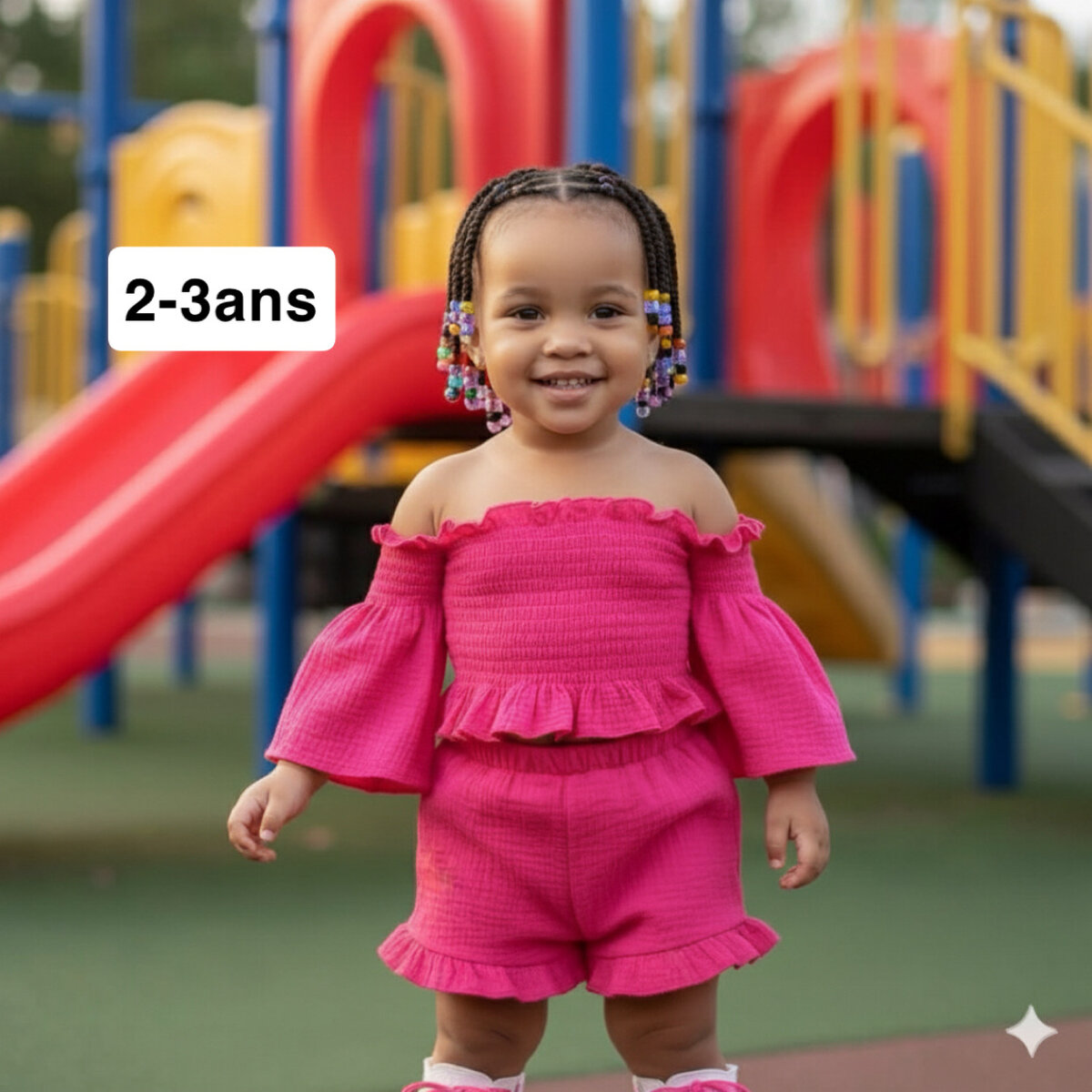 Ensemble Fille Rose Éclatant